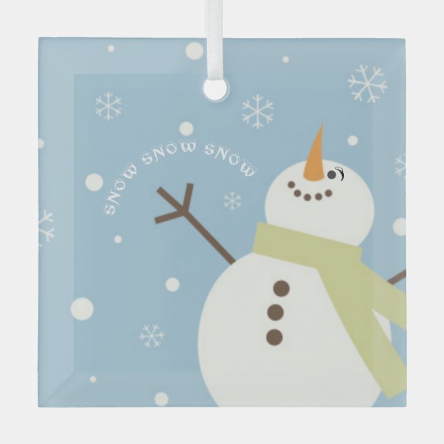 Wonderful Snow Glass Ornament (Front)