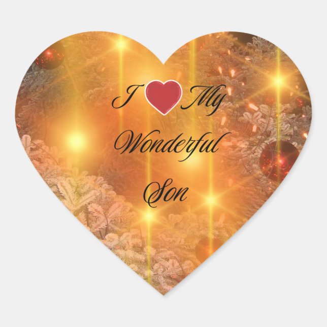 Wonderful Son Heart Sticker (Front)