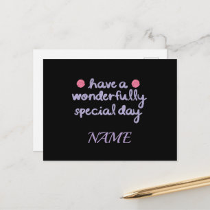 Wonderful Special Day Birthday & Gift Collection Holiday Postcard