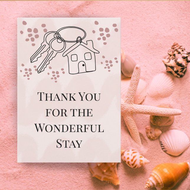 Wonderful Stay at Beach House Custom Host Card  (Creator Uploaded)