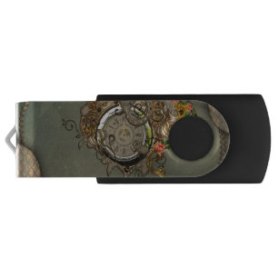 Wonderful steampunk clock flash drive