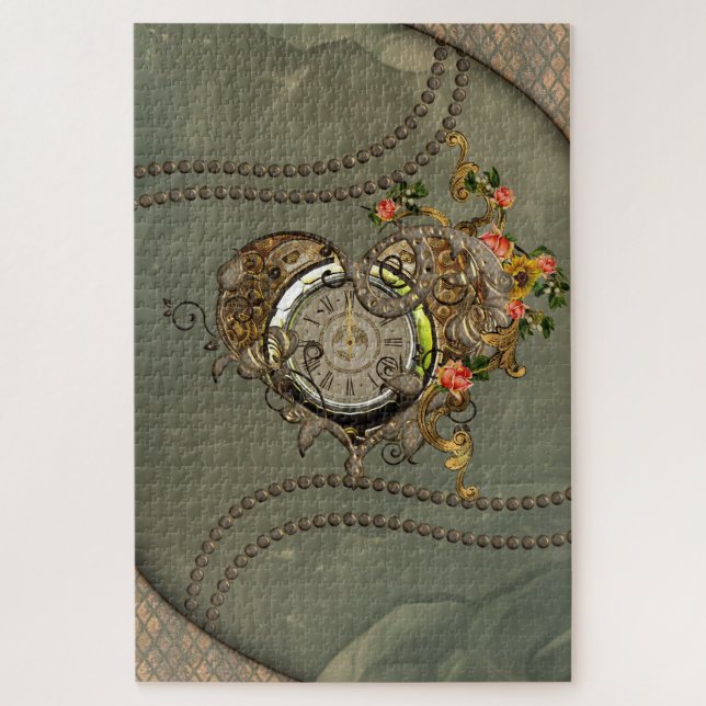 Wonderful steampunk clock jigsaw puzzle (Vertical)