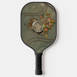 Wonderful steampunk clock pickleball paddle