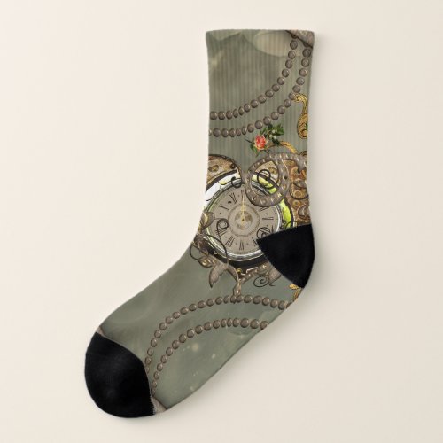 Wonderful steampunk clock socks