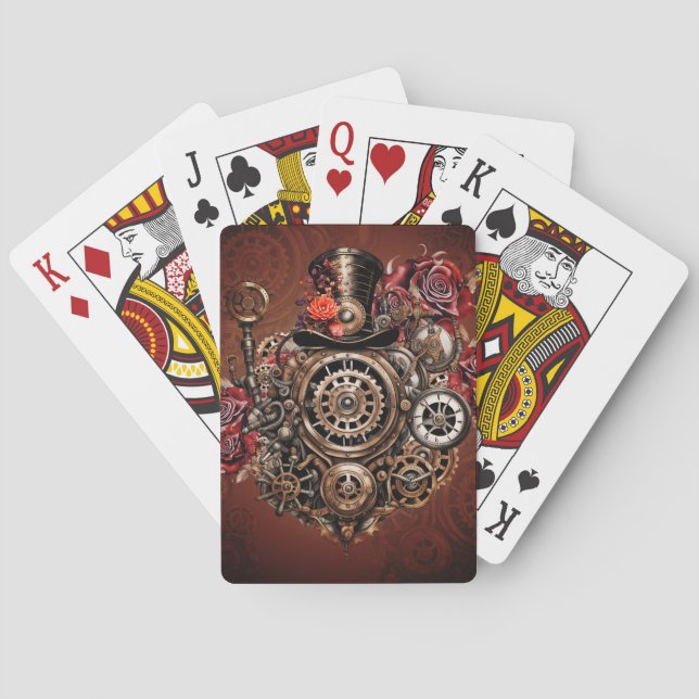 Wonderful Steampunk design Poker Cards (Back)