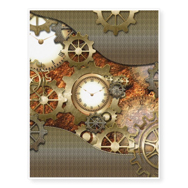 Wonderful steampunk design temporary tattoos (Front)