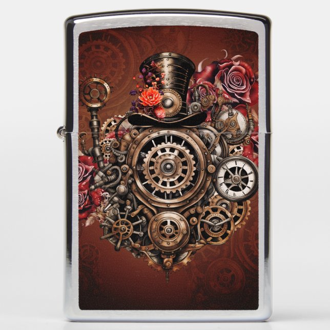 Wonderful Steampunk design Zippo Lighter (Front)