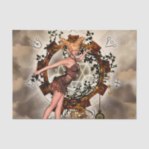 Wonderful steampunk girl tissue paper
