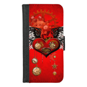 Wonderful steampunk heart, iPhone 8/7 wallet case
