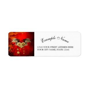 Wonderful steampunk heart label