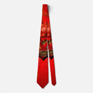 Wonderful steampunk heart neck tie