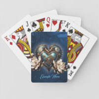 Wonderful steampunk heart  playing cards