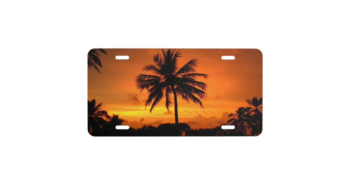 Wonderful Sunset License Plate | Zazzle