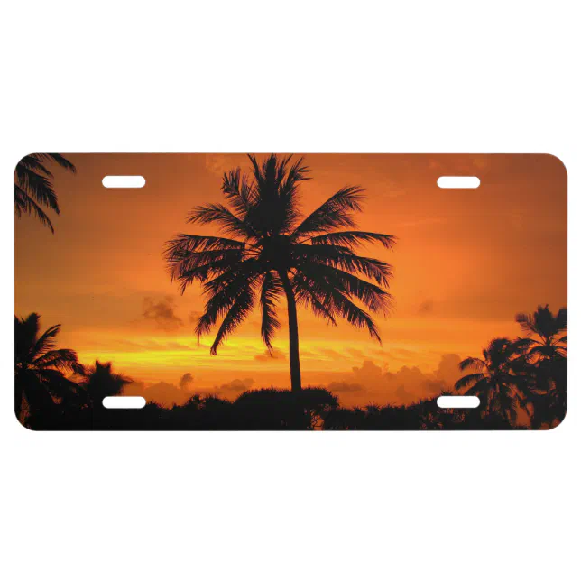 Wonderful Sunset License Plate | Zazzle