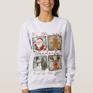 Wonderful Time Christmas Icons Nostalgia Gift Sweatshirt