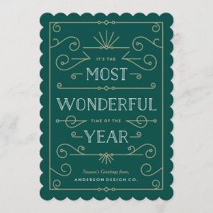 Wonderful Time Corporate Holiday Thank You Card