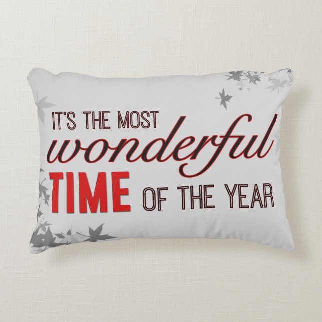 Wonderful Time Decorative Pillow (Front)