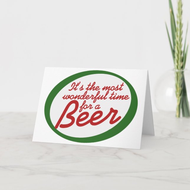 Wonderful time for beer holiday card (Front)