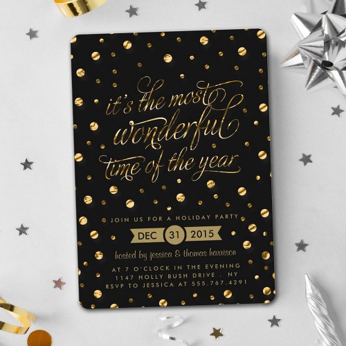 Wonderful Time Of The Year  Holiday Party Invitation