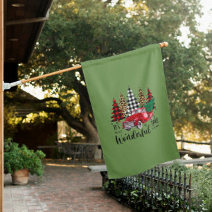 WONDERFUL TIME OF YEAR WEATHER-PROOF HOUSE FLAG