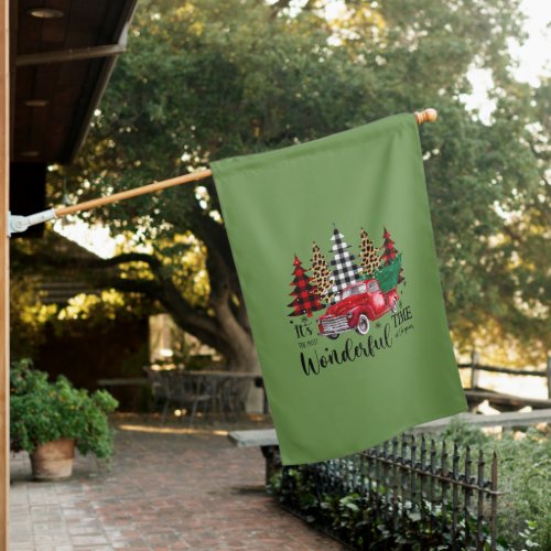 WONDERFUL TIME OF YEAR WEATHER_PROOF HOUSE FLAG