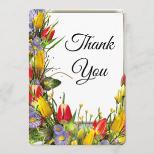 Wonderful tulips Thank You Card