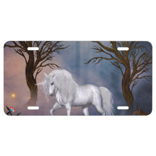 Wonderful unicorn license plate