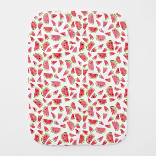 Wonderful watermelon customized baby burp cloth (Front)