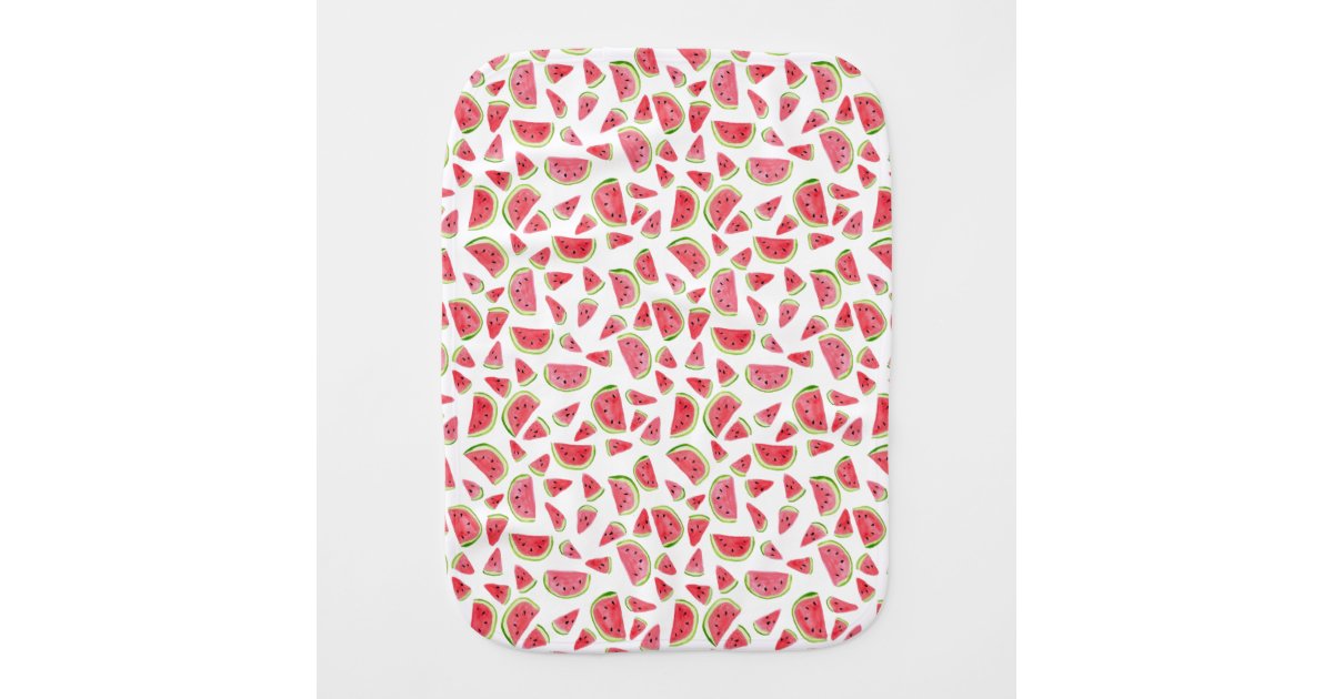 Wonderful Watermelon Customized Pink Baby Burp Cloth Zazzle Com