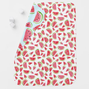 Wonderful watermelons for a cozy baby -watercolor blanket