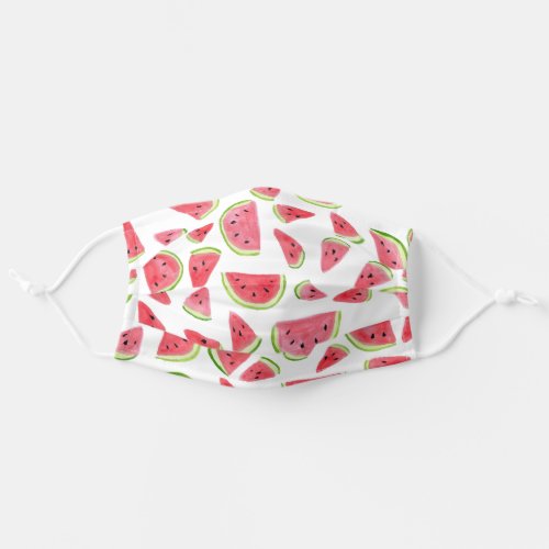 Wonderful Watermelons Watercolor Pattern Adult Cloth Face Mask
