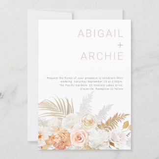 Wonderful Wedding: Gorgeous Floral All Seasons Invitation