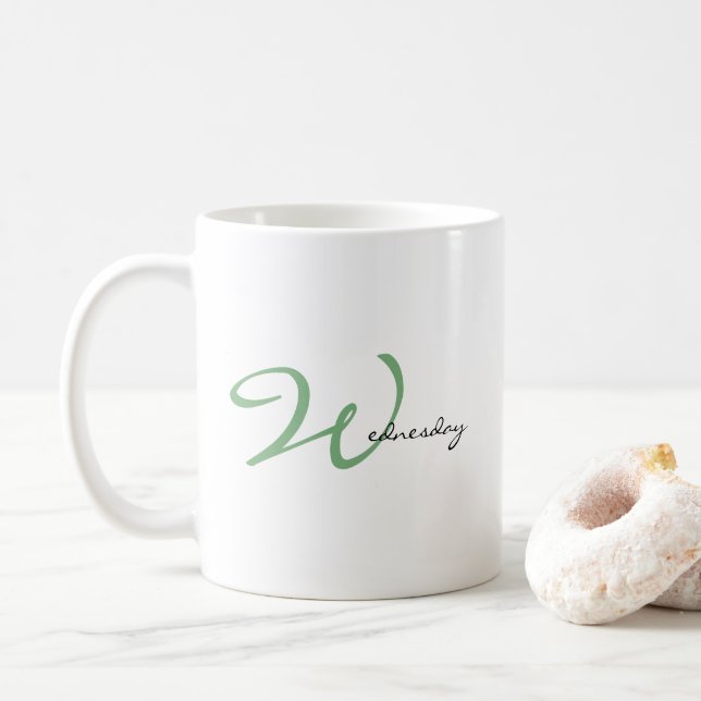 Wonderful Wednesday Mid-Week Inspiration Quote Coffee Mug (With Donut)