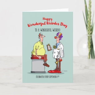 Wonderful Weirdos Day September 9th Cown Doctor Holiday Card