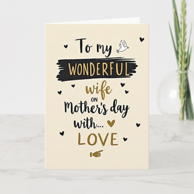 Wonderful Wife Love Card (Front)