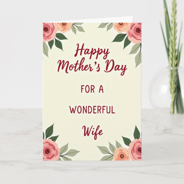 Wonderful Wife Message Art Card (Front)