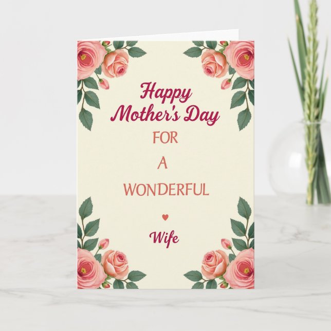 Wonderful Wife Message Card (Front)