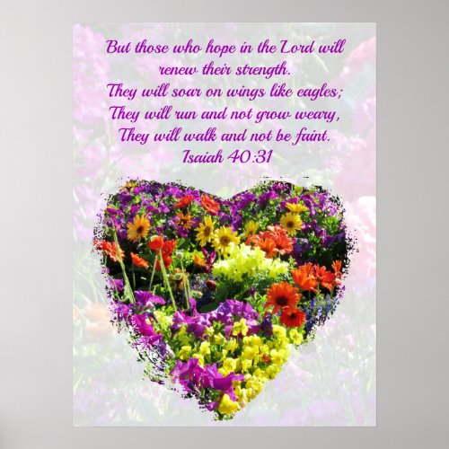WONDERFUL WILD FLOWER ISAIAH 4031 ON EAGLES WING POSTER