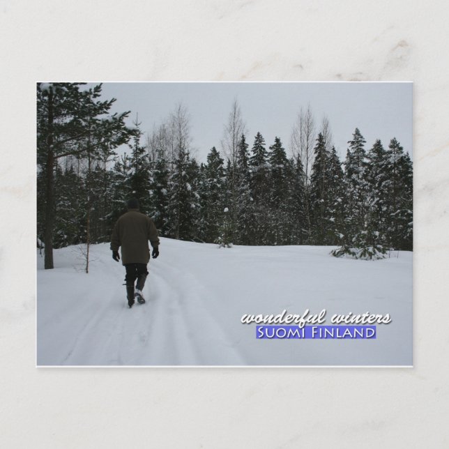 Wonderful Winters in Suomi Finland Postcard (Front)