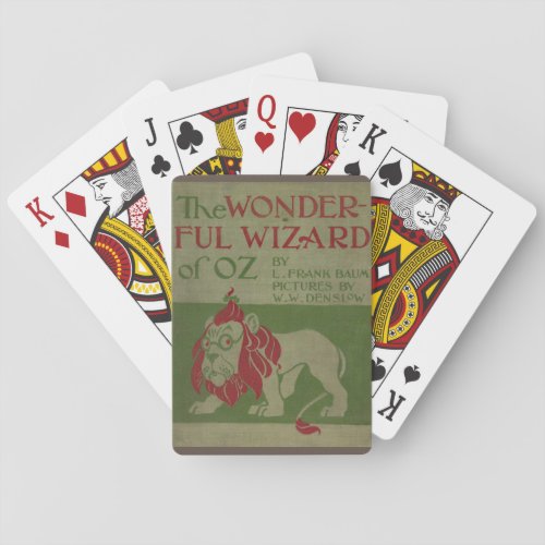 Wonderful Wizard of Oz Book Cover Playing Cards
