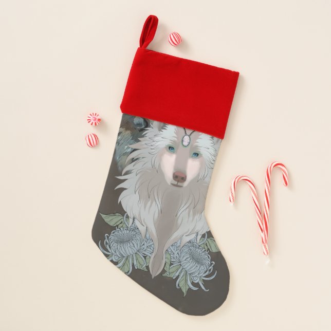 Wonderful wolves christmas stocking (Front)