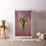 Wonderful woman whose long, flowing hair fabric