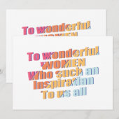 wonderful Women inspiration (Front/Back)