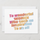wonderful Women inspiration (Front)
