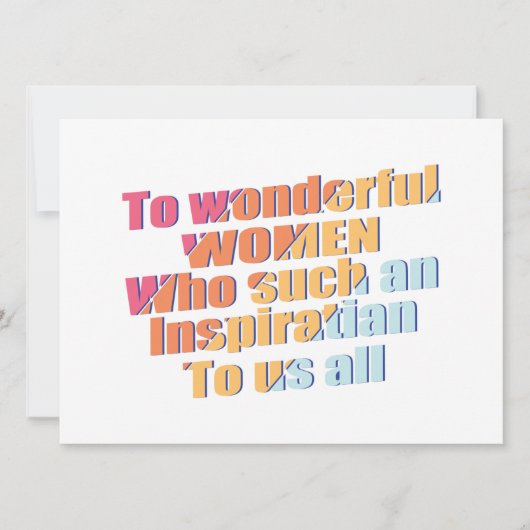 wonderful Women inspiration (Front)
