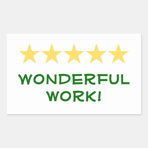 Wonderful Work _ Teacher sticker series recbasic