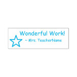 [ Thumbnail: "Wonderful Work!" Teaching Assistant Rubber Stamp ]