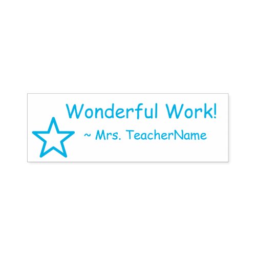 Wonderful Work Teaching Assistant Rubber Stamp