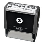 [ Thumbnail: "Wonderful Work!" Teaching Assistant Rubber Stamp ]