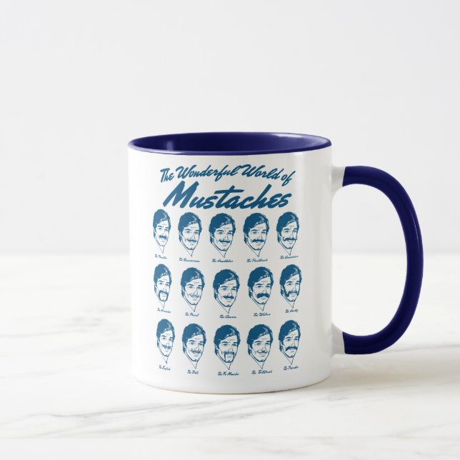 Wonderful World of Mustaches Mug (Right)